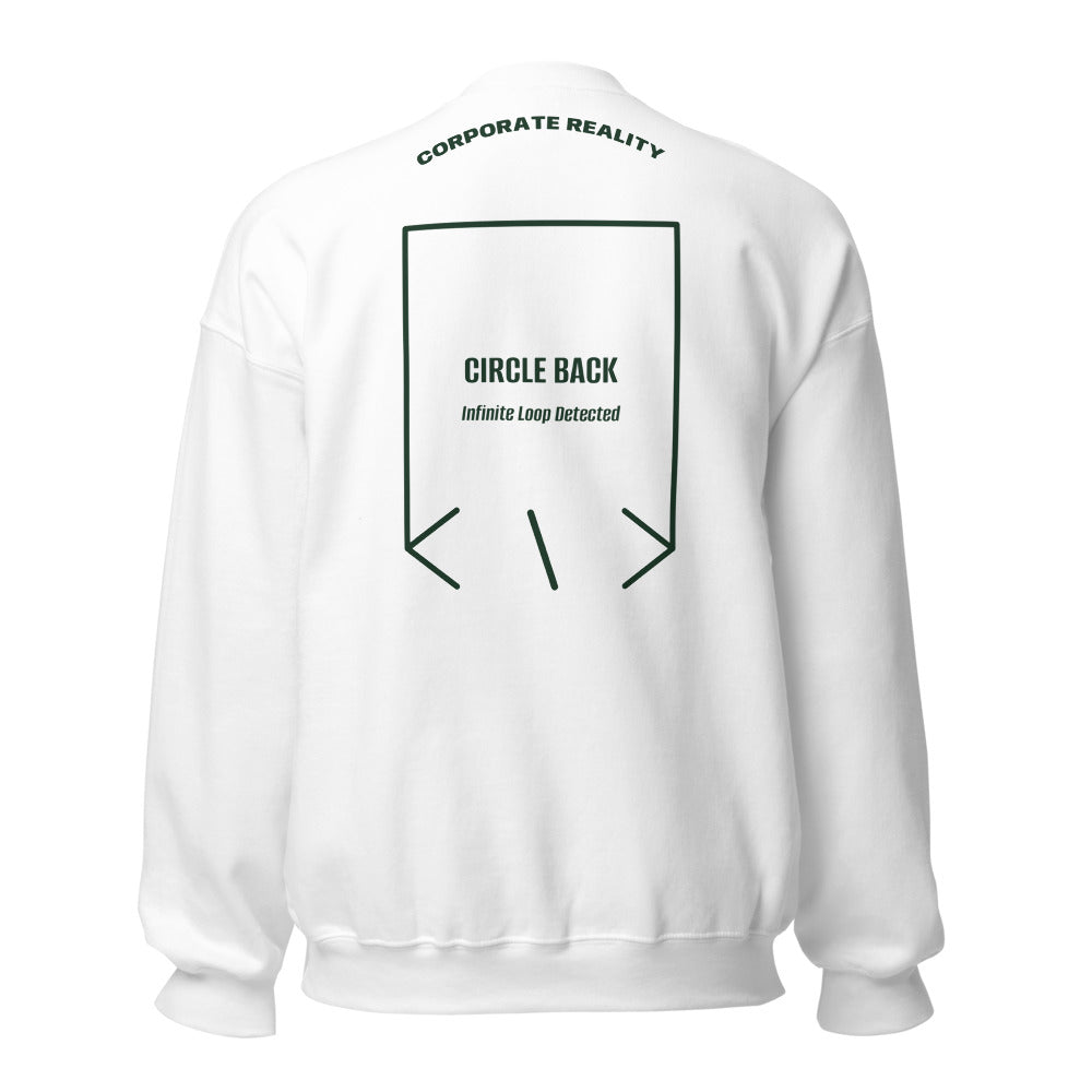 Circle Back — White Forest Green back mockup