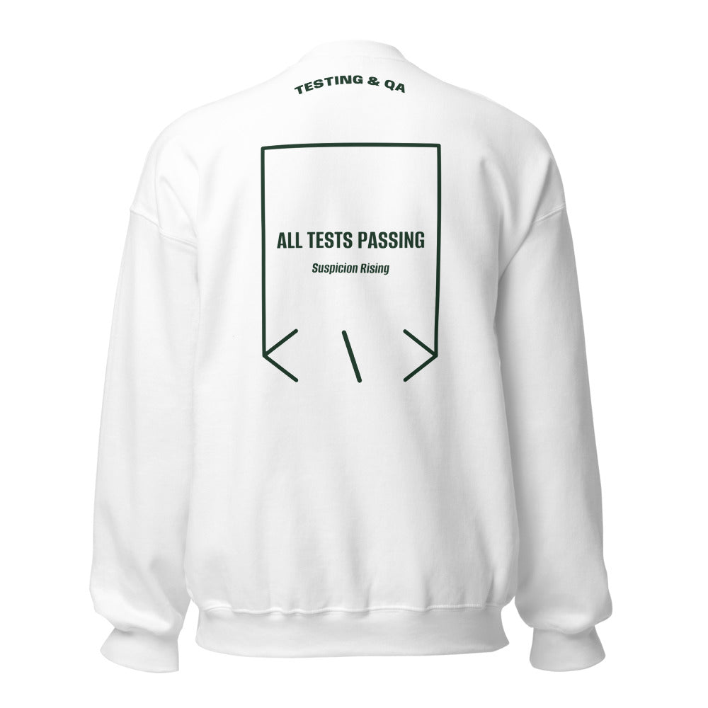 All Tests Passing — secondary back mockup