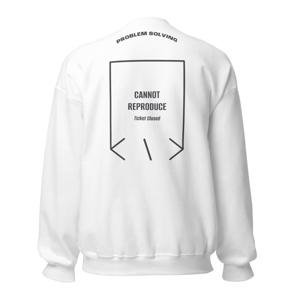 Cannot Reproduce — White Dark Heather back mockup