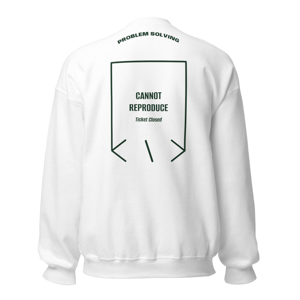 Cannot Reproduce — White Forest Green back mockup