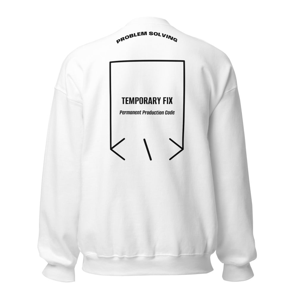 Temporary Fix — White Black back mockup