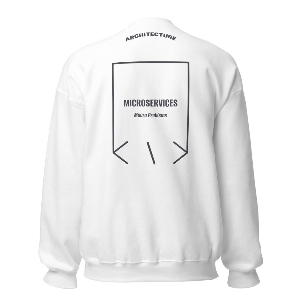 Microservices — White Dark Heather back mockup