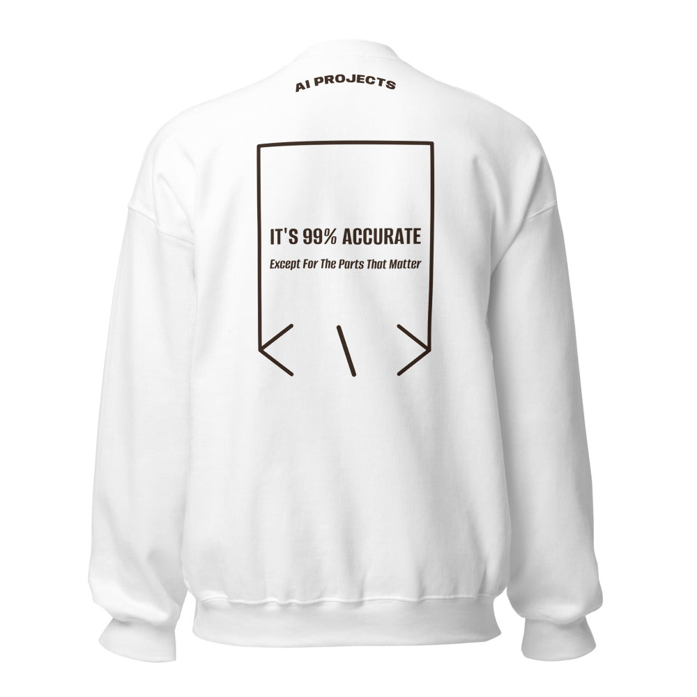 It's 99% Accurate — White Dark Chocolate back mockup