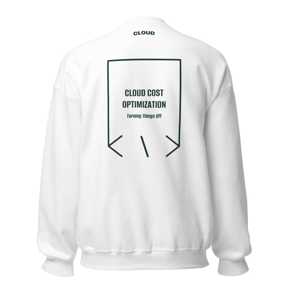Cloud Cost Optimization — White Forest Green back mockup