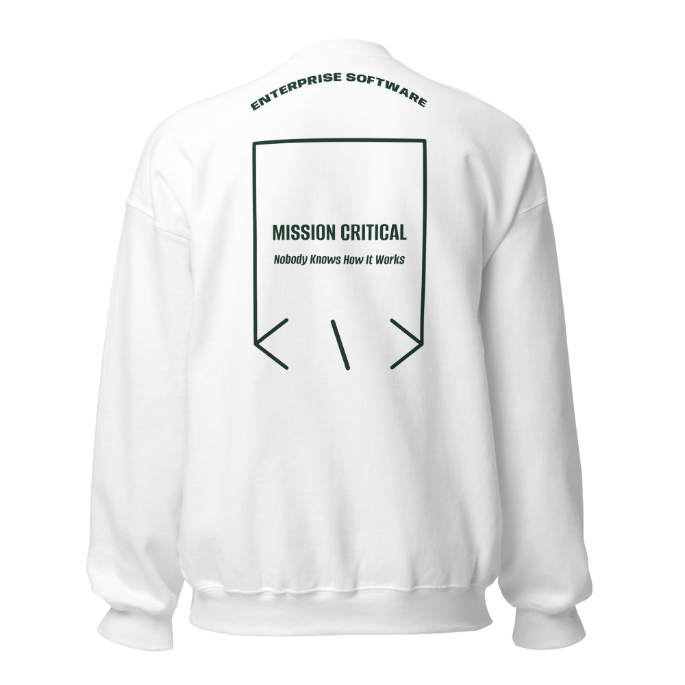 Mission Critical — White Forest Green back mockup