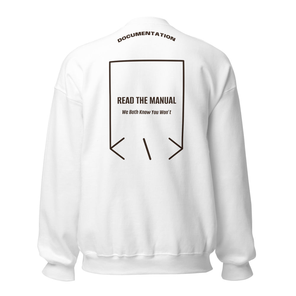 Read The Manual — White Dark Chocolate back mockup
