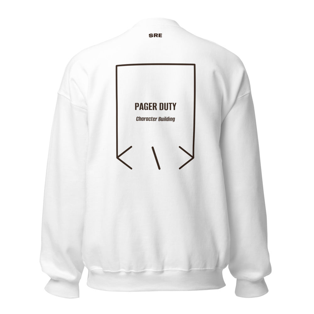 Pager Duty — White Dark Chocolate back mockup