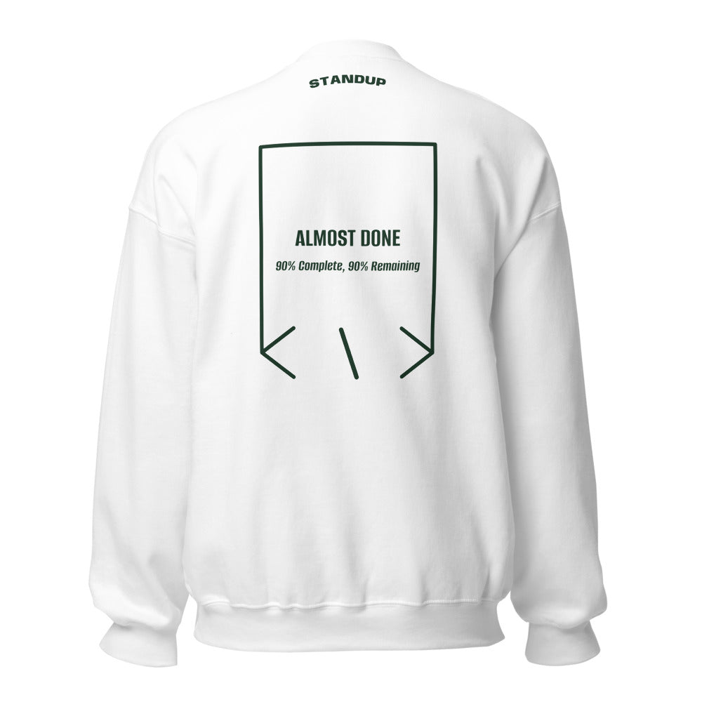Almost Done — White Forest Green back mockup