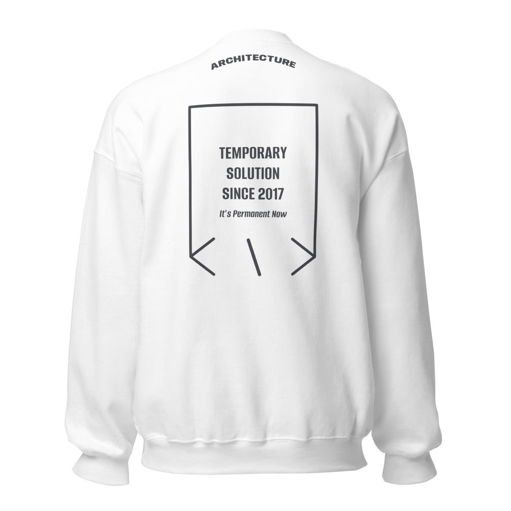 Temporary Solution Since 2017 — White Dark Heather back mockup