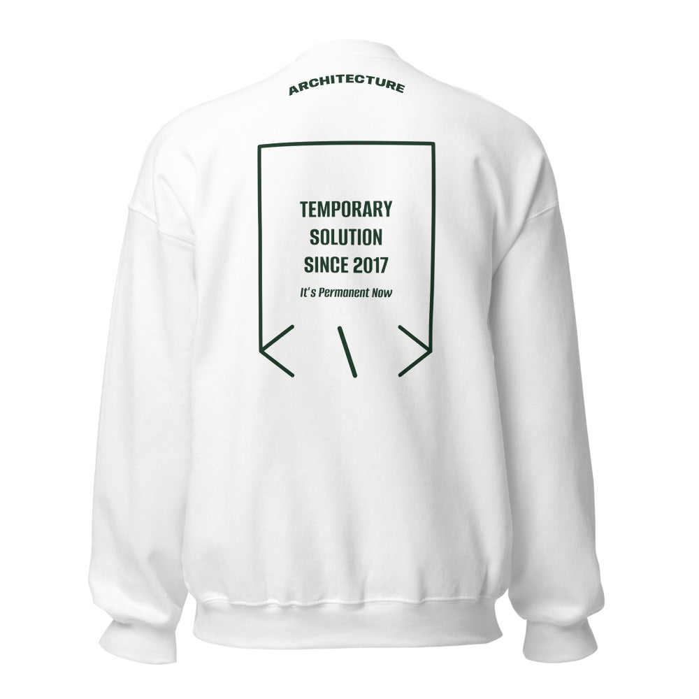 Temporary Solution Since 2017 — White Forest Green back mockup
