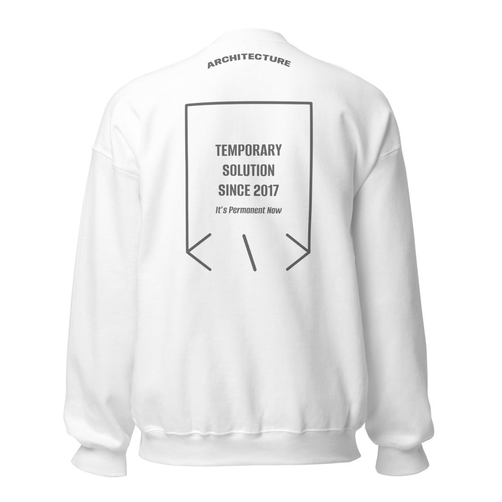 Temporary Solution Since 2017 — White Graphite Heather back mockup