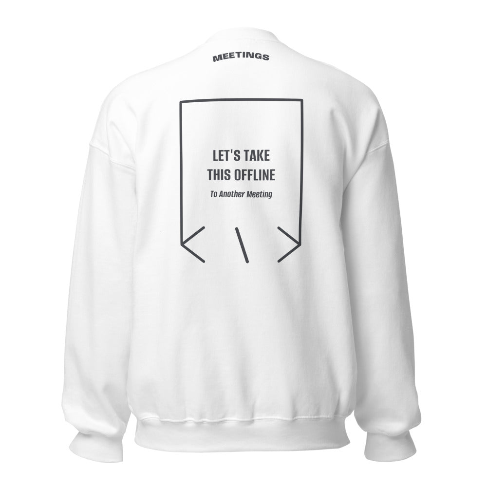 Let's Take This Offline — White Dark Heather back mockup