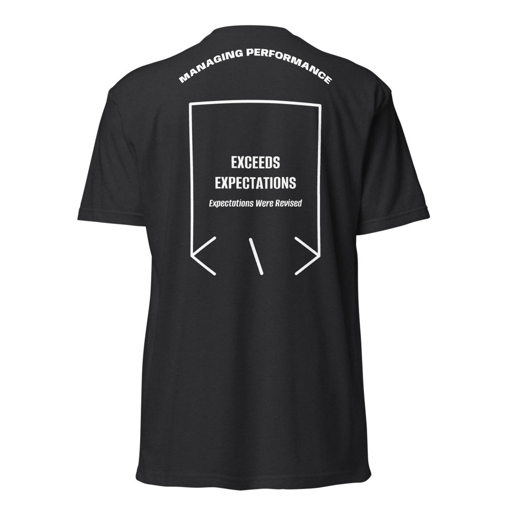 Exceeds Expectations — Black White back mockup