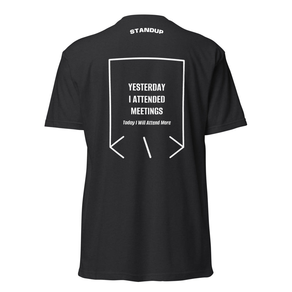 Yesterday I Attended Meetings — Black White back mockup