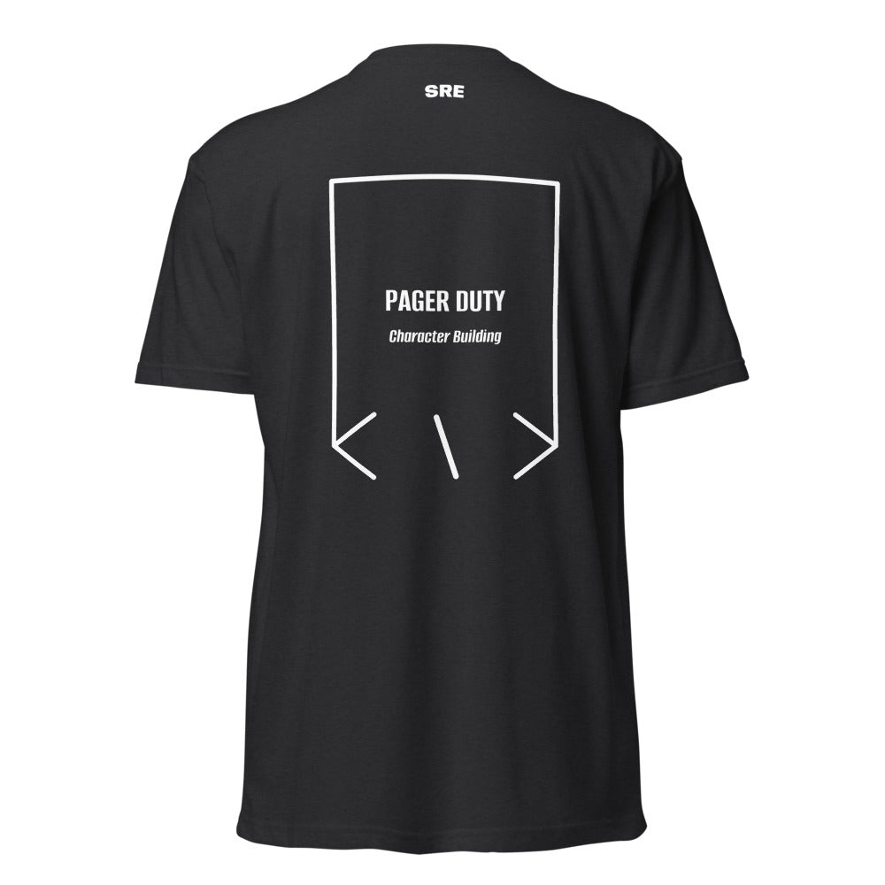 Pager Duty — Black White back mockup