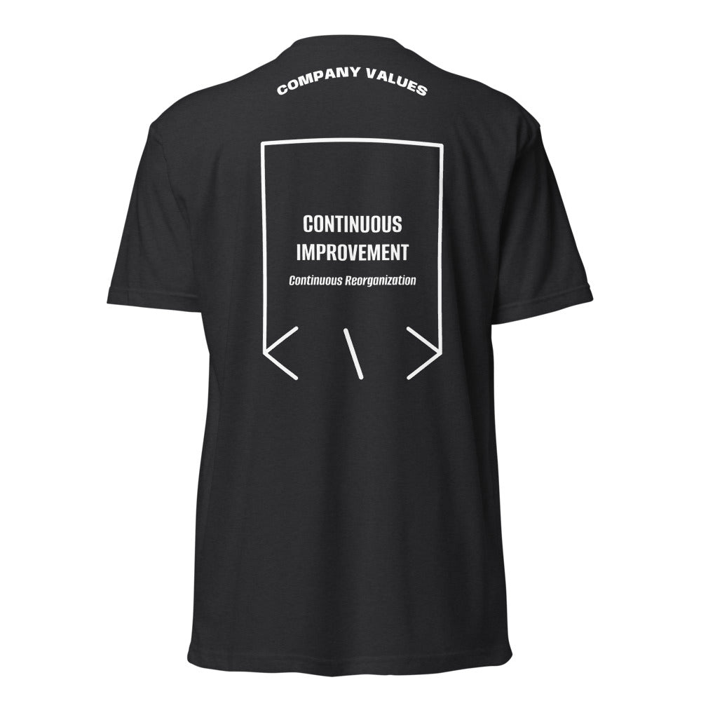 Continuous Improvement — Black White back mockup