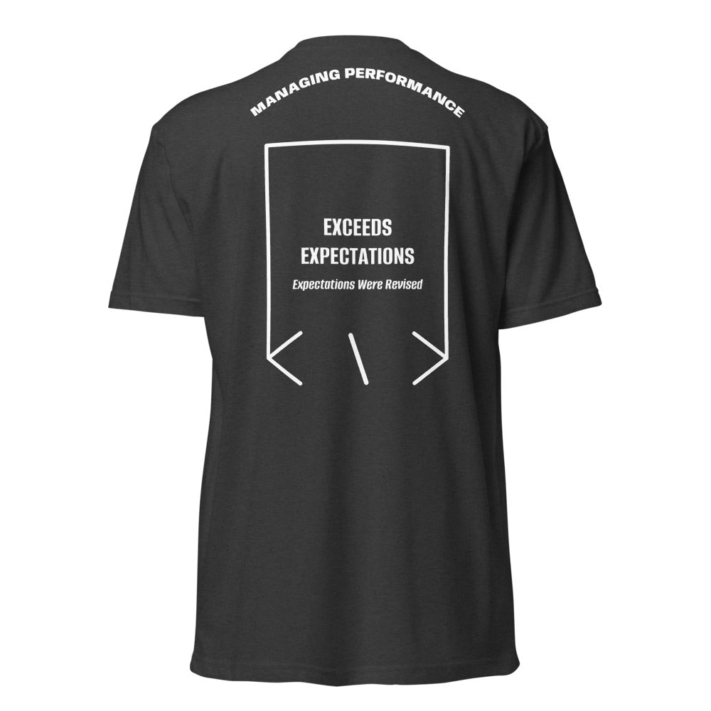 Exceeds Expectations — Charcoal White back mockup