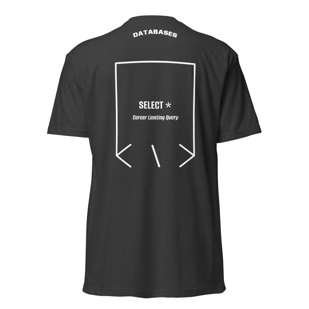 SELECT * — Charcoal White back mockup