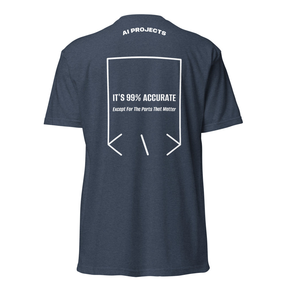 It's 99% Accurate — Midnight Navy White back mockup