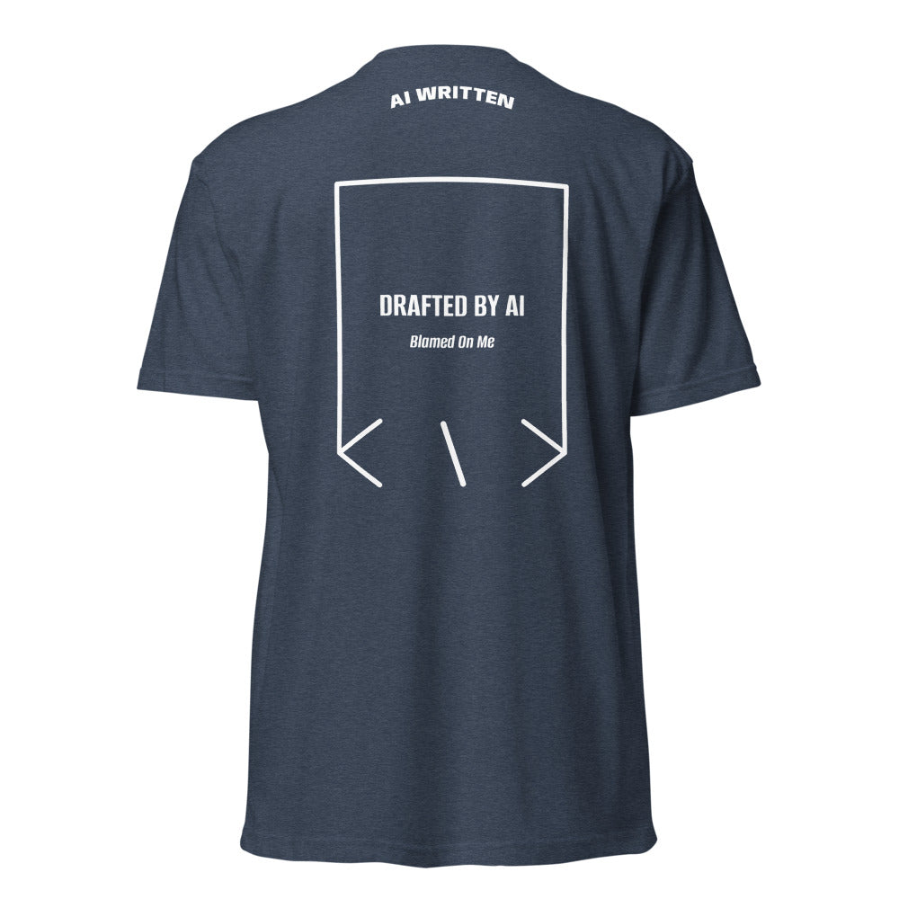 Drafted By AI — Midnight Navy White back mockup