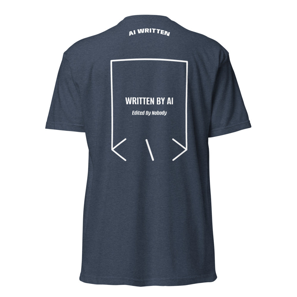 Written By AI — Midnight Navy White back mockup