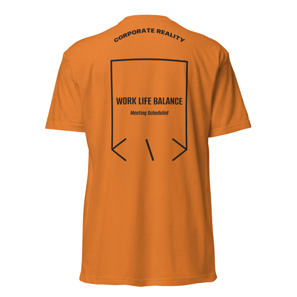 Work Life Balance — Orange Black back mockup