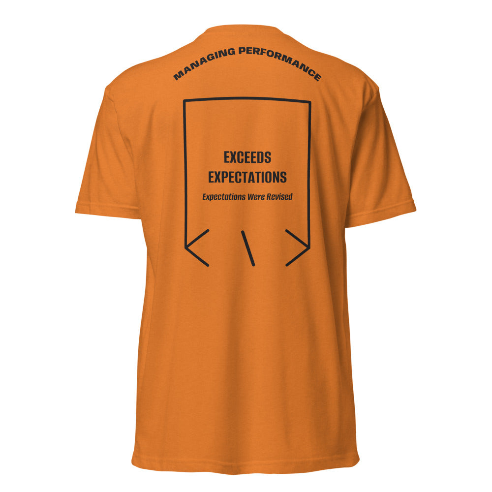 Exceeds Expectations — Orange Black back mockup