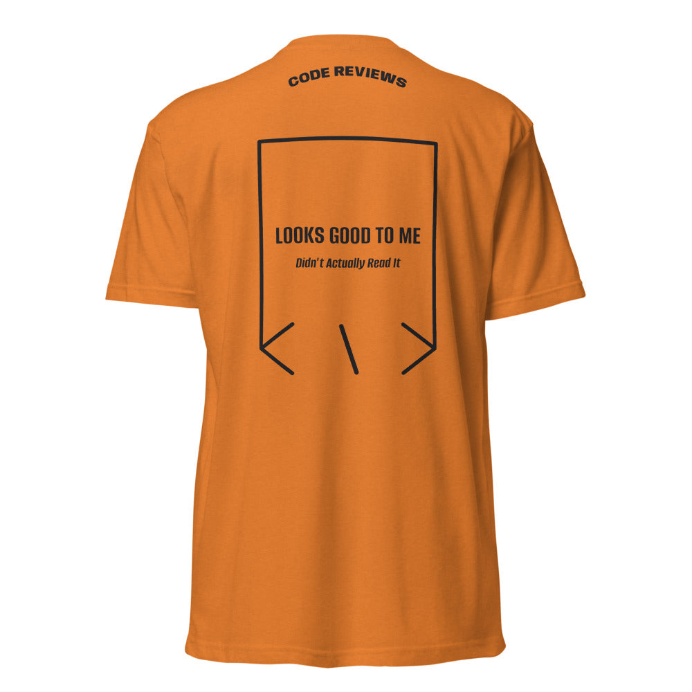 Looks Good To Me — Orange Black back mockup
