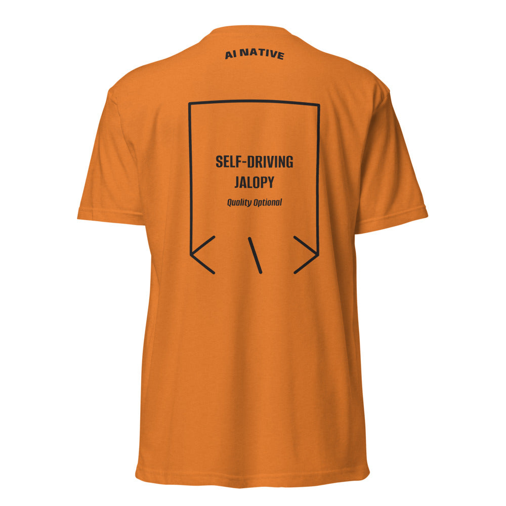 Self-Driving Jalopy — Orange Black back mockup