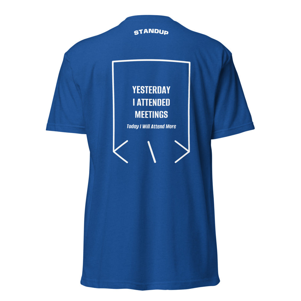 Yesterday I Attended Meetings — Royal White back mockup