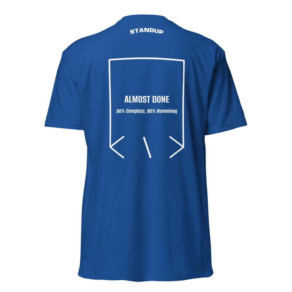 Almost Done — Royal White back mockup