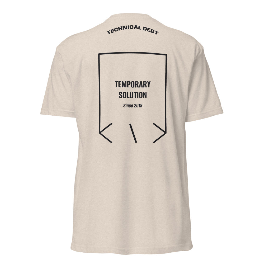 Temporary Solution — Sand Black back mockup