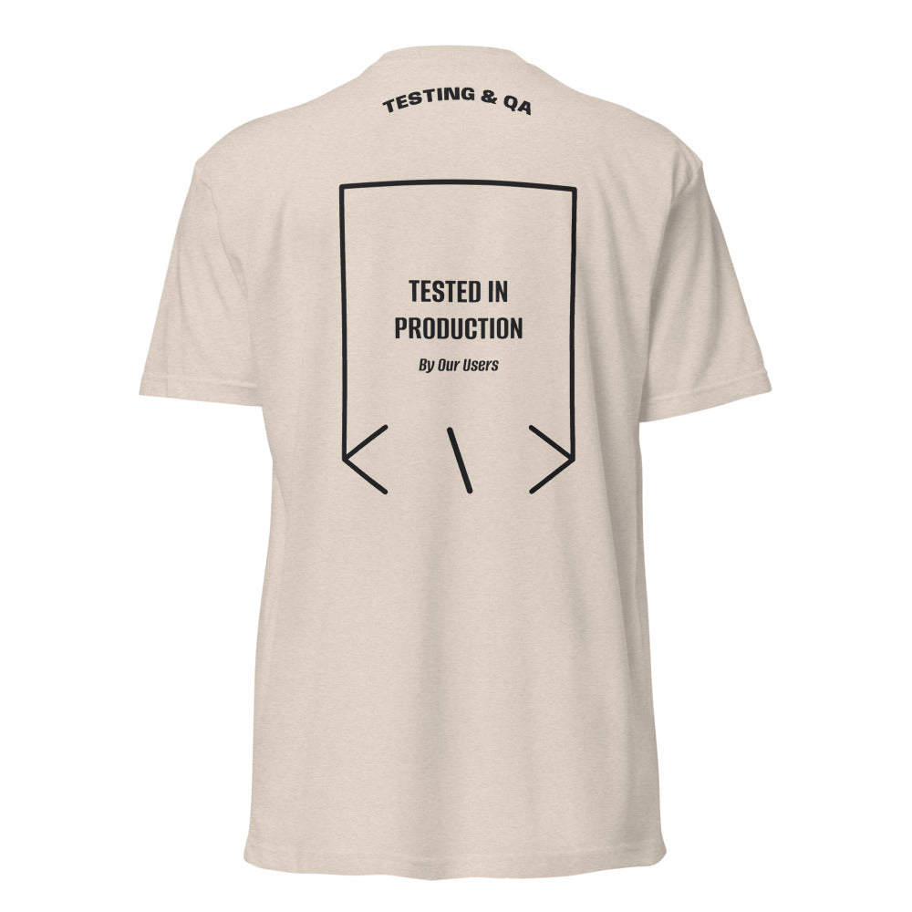 Tested In Production — Sand Black back mockup