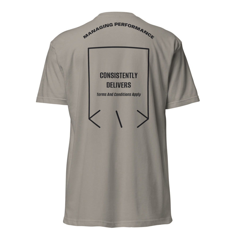 Consistently Delivers — Stone Grey Black back mockup