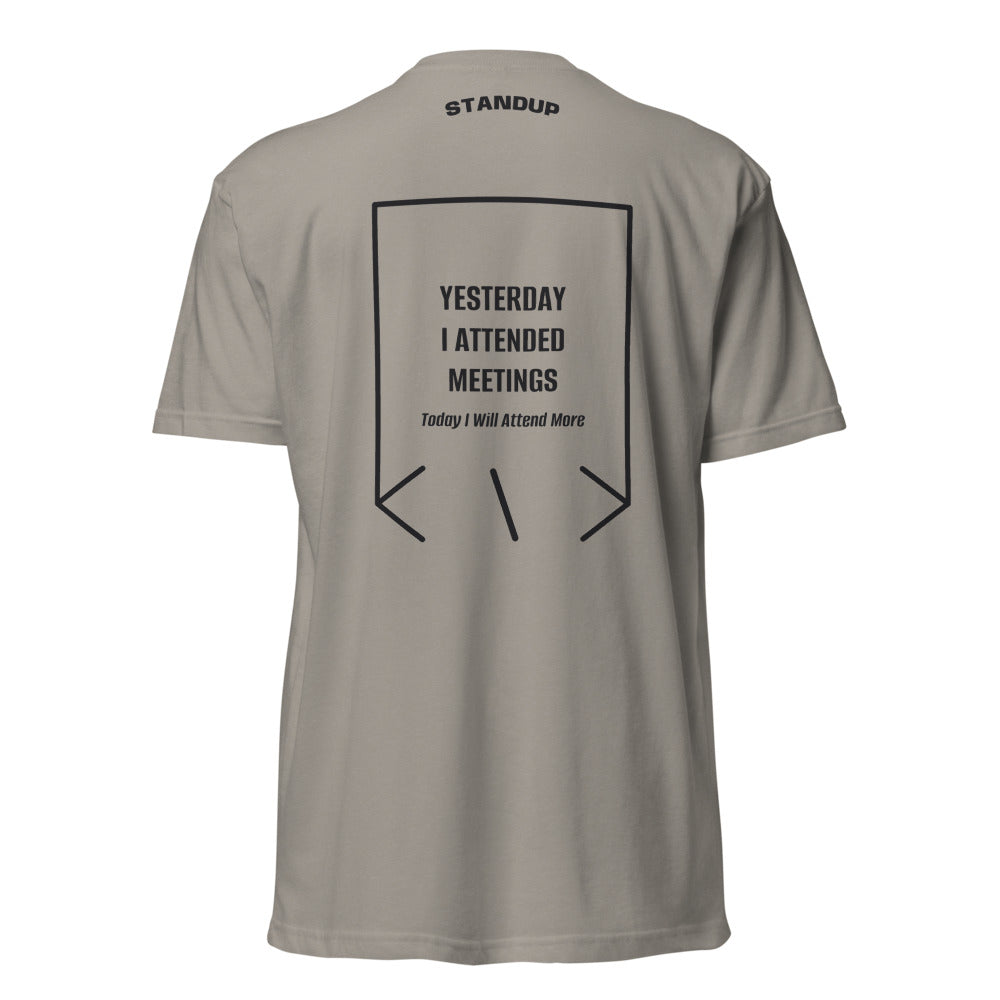 Yesterday I Attended Meetings — Stone Grey Black back mockup
