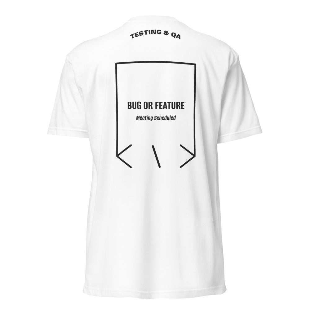 Bug Or Feature — White Charcoal back mockup