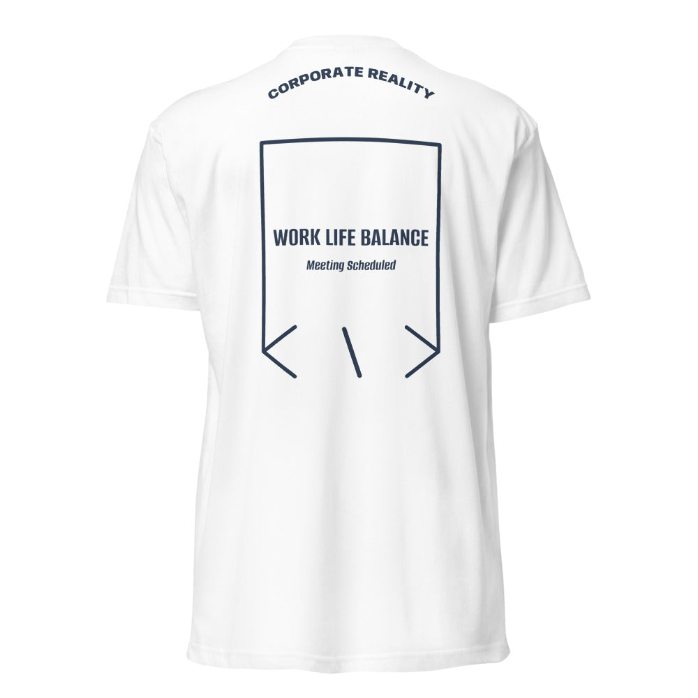 Work Life Balance — White Midnight Navy back mockup