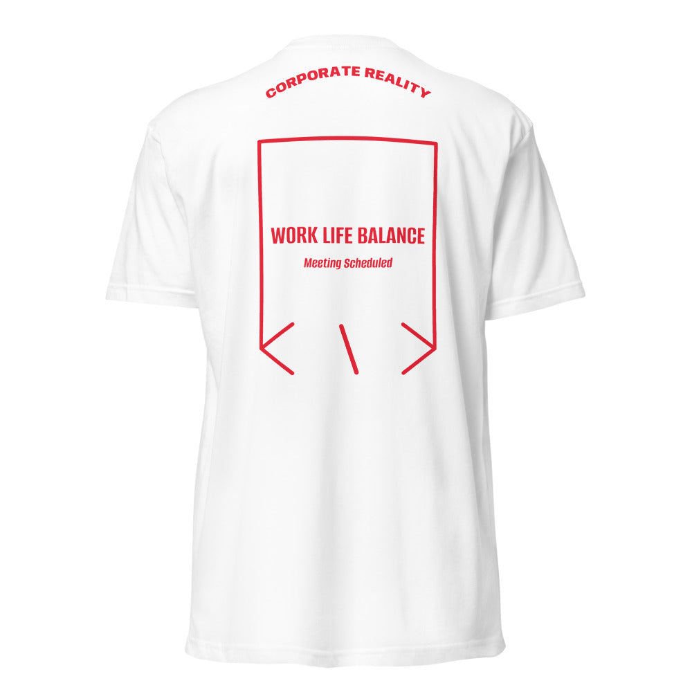 Work Life Balance — White Red back mockup
