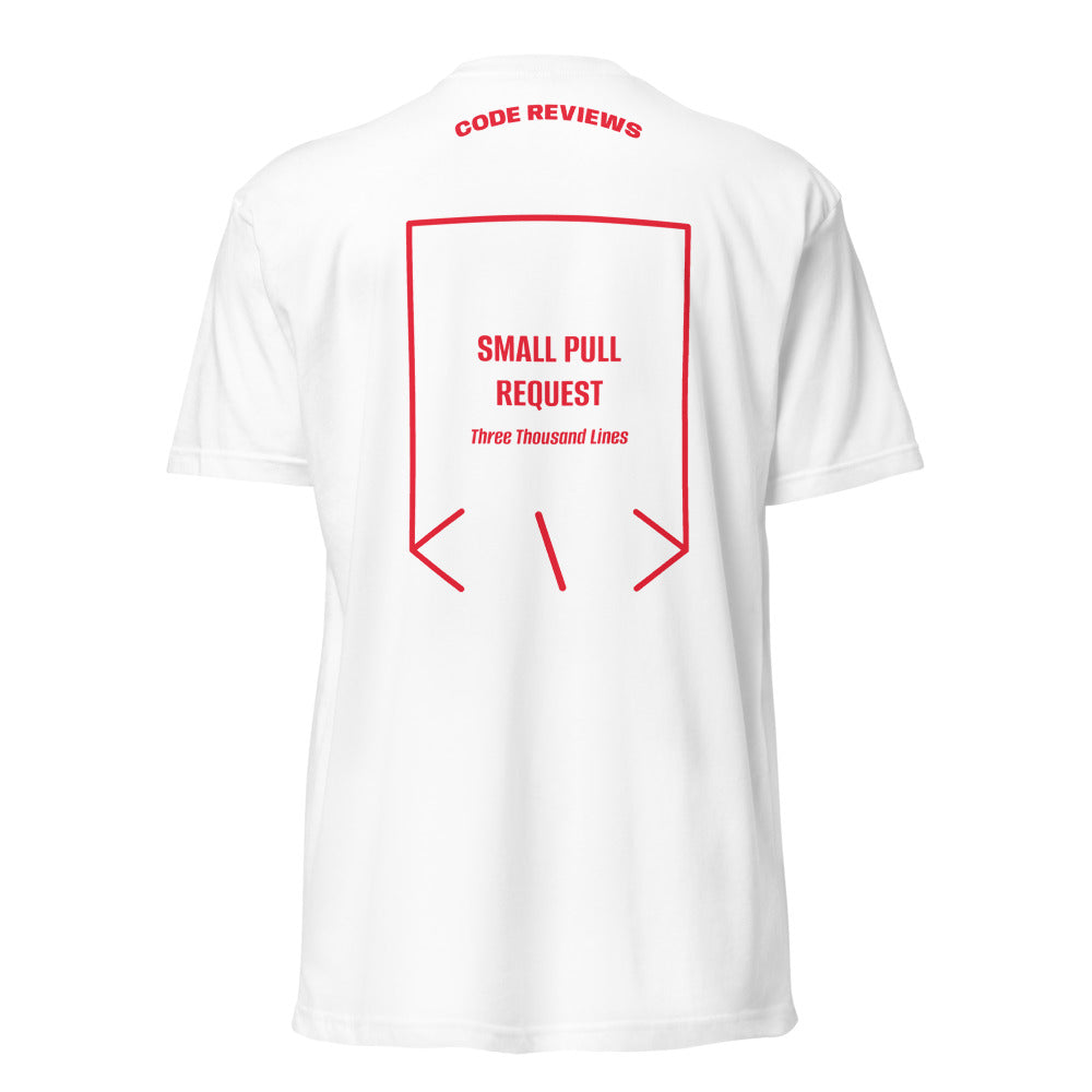 Small Pull Request — White Red back mockup