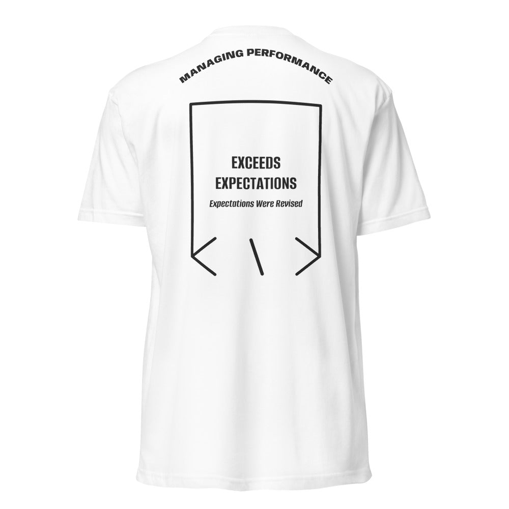 Exceeds Expectations — White Charcoal back mockup