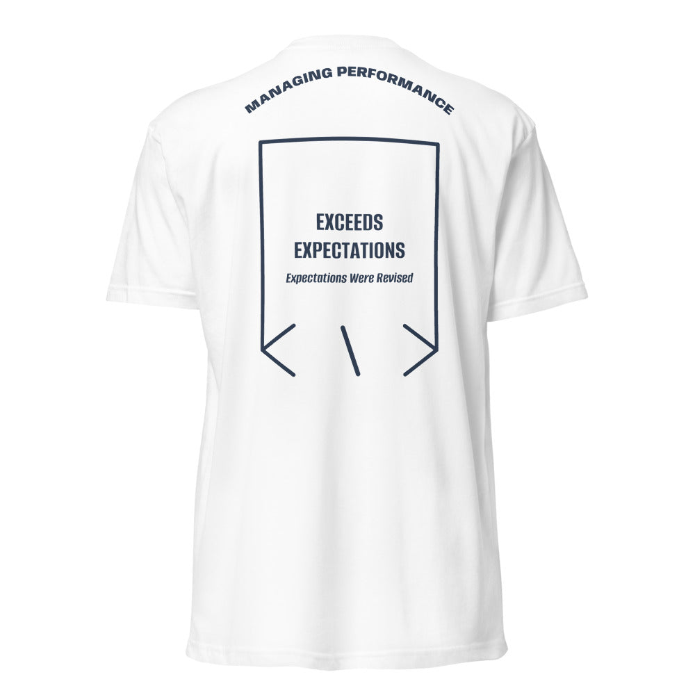 Exceeds Expectations — White Midnight Navy back mockup
