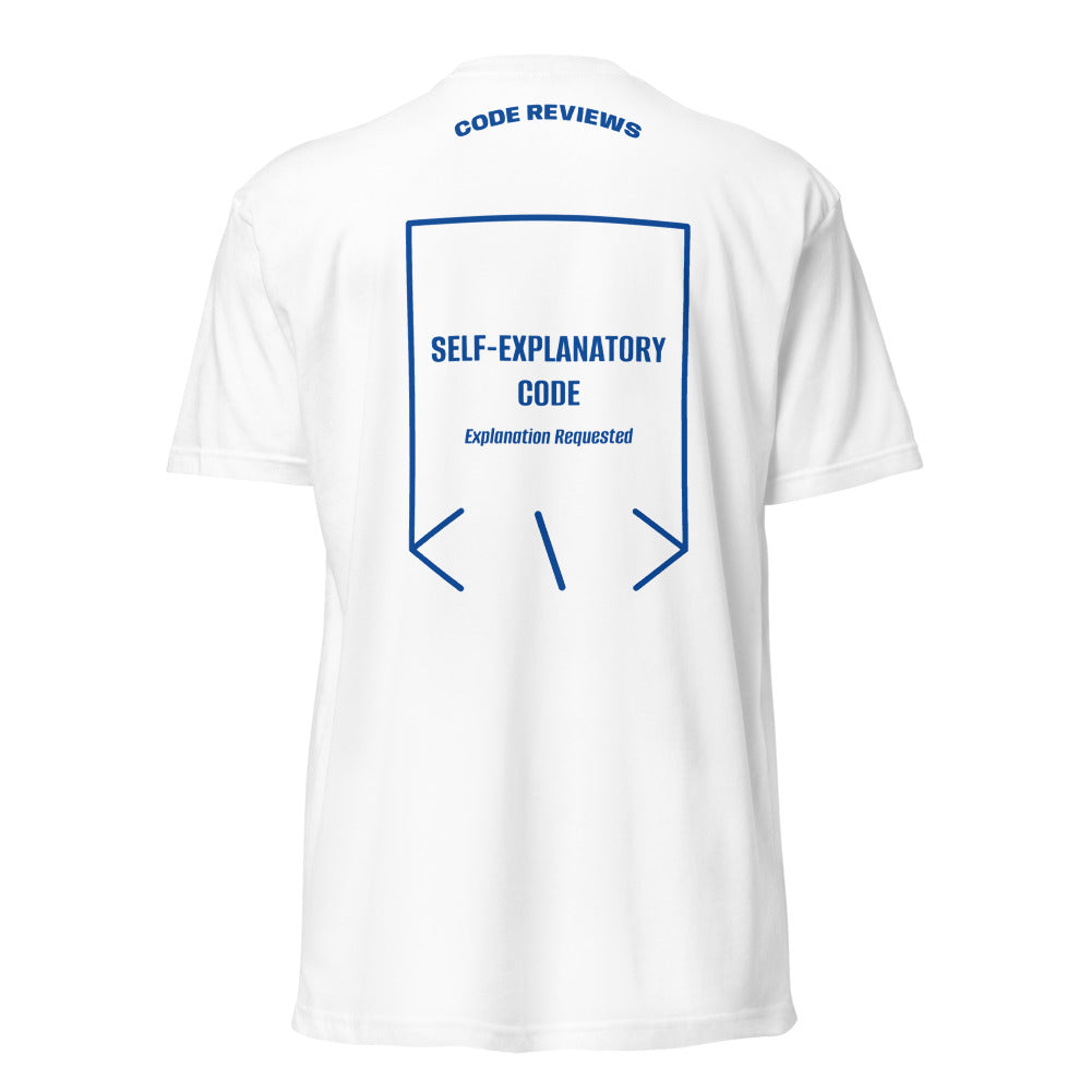 Self-Explanatory Code — White Royal back mockup