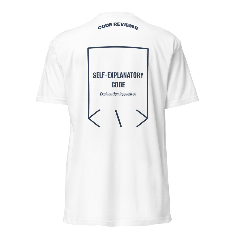 Self-Explanatory Code — White Midnight Navy back mockup