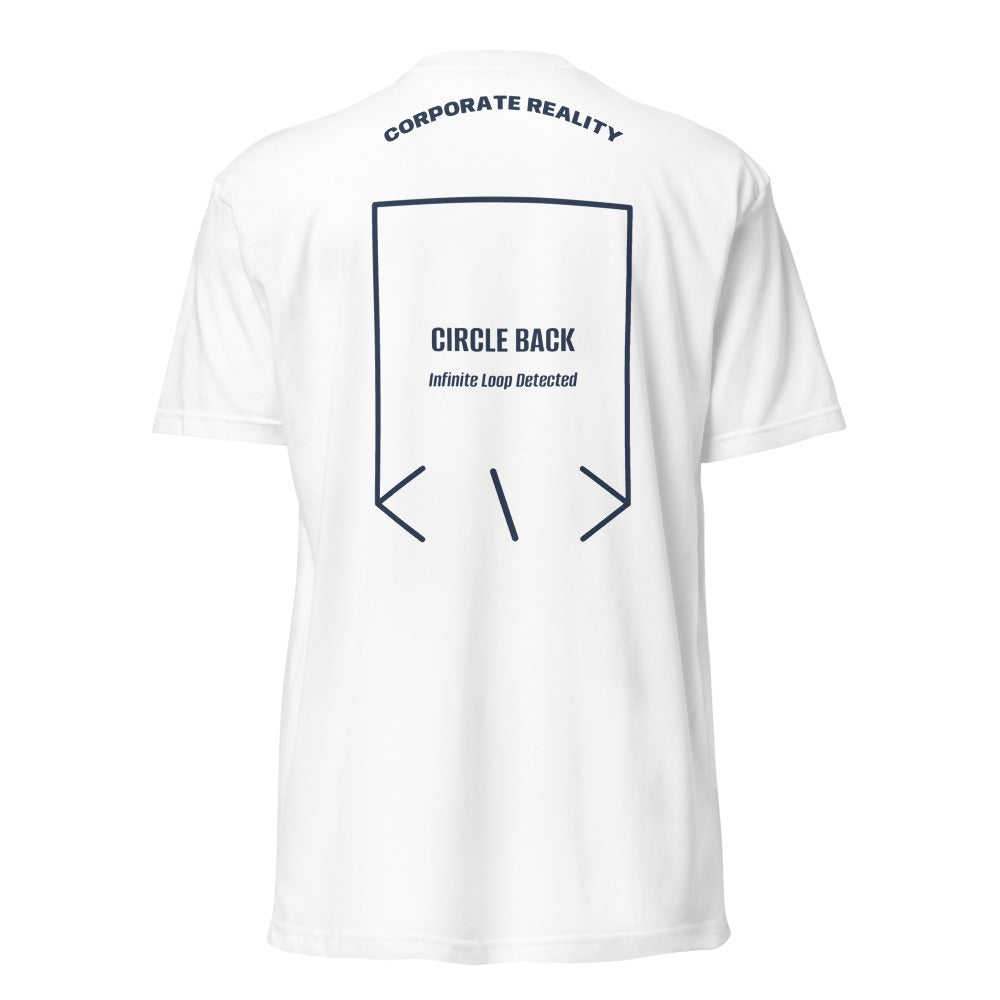 Circle Back — White Midnight Navy back mockup