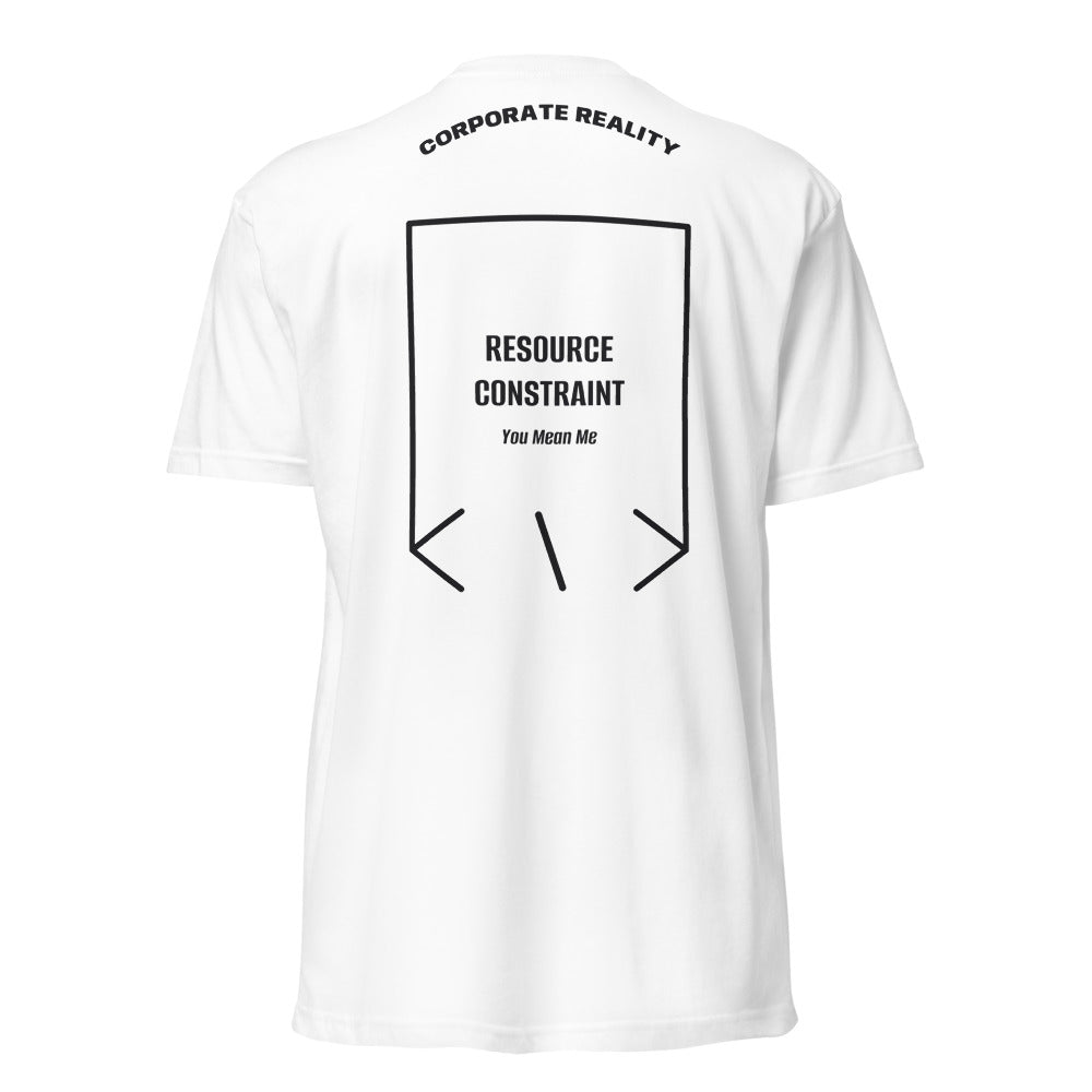 Resource Constraint — White Black back mockup