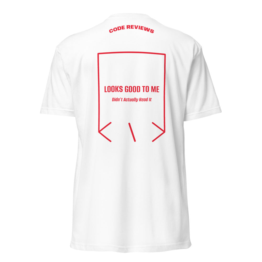 Looks Good To Me — White Red back mockup