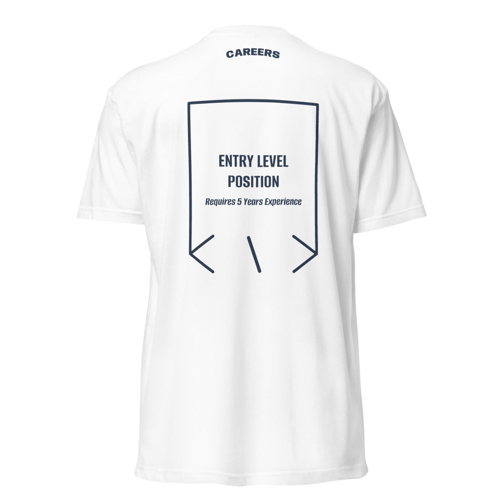 Entry Level Position — White Midnight Navy back mockup