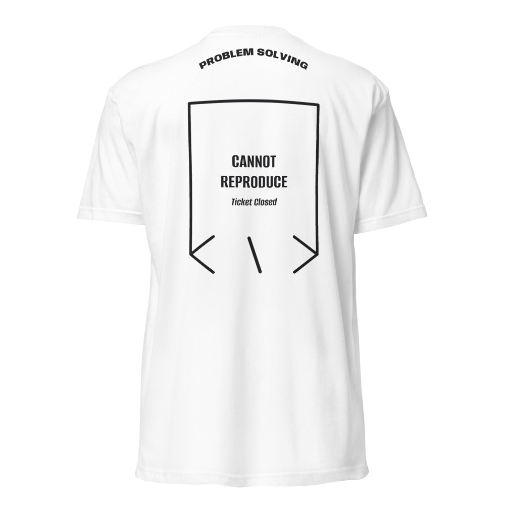 Cannot Reproduce — White Black back mockup