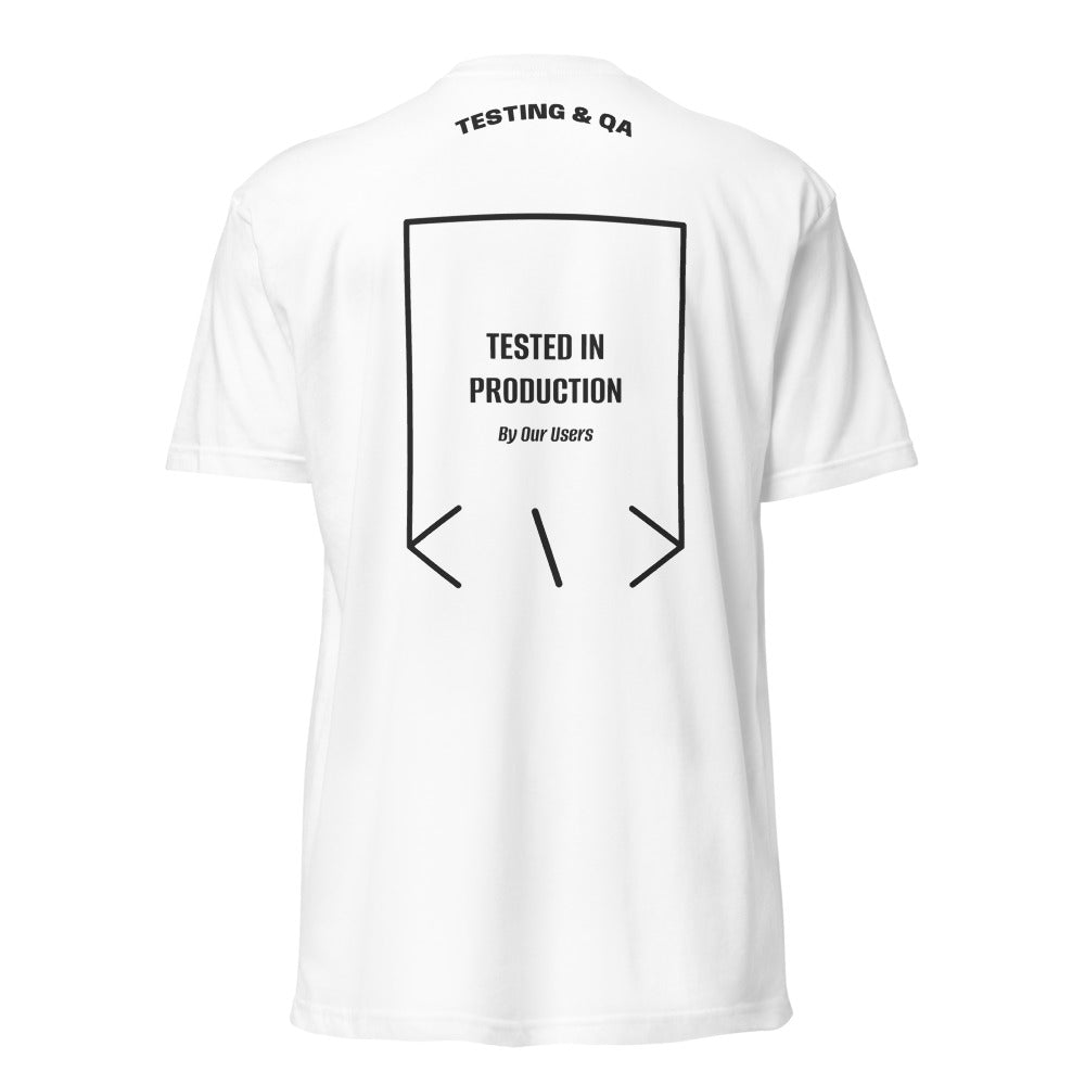 Tested In Production — White Charcoal back mockup