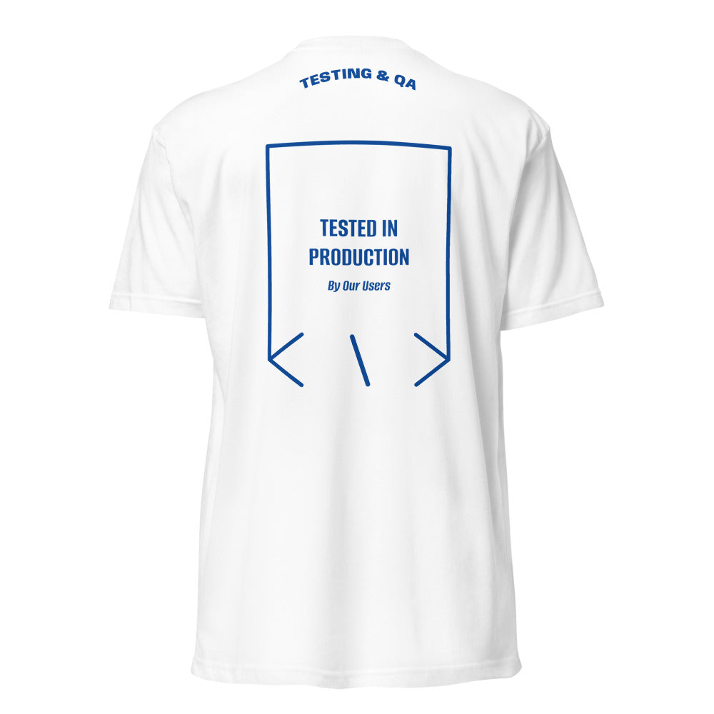 Tested In Production — White Royal back mockup